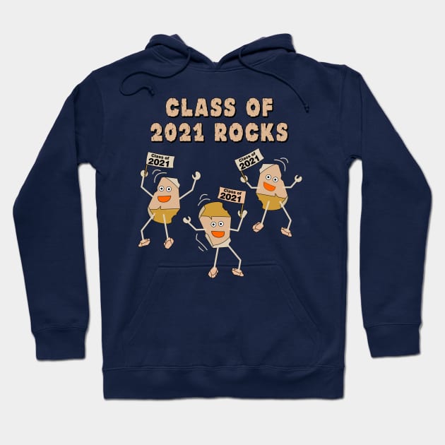 Class of 2021 Rocks Light Hoodie by Barthol Graphics